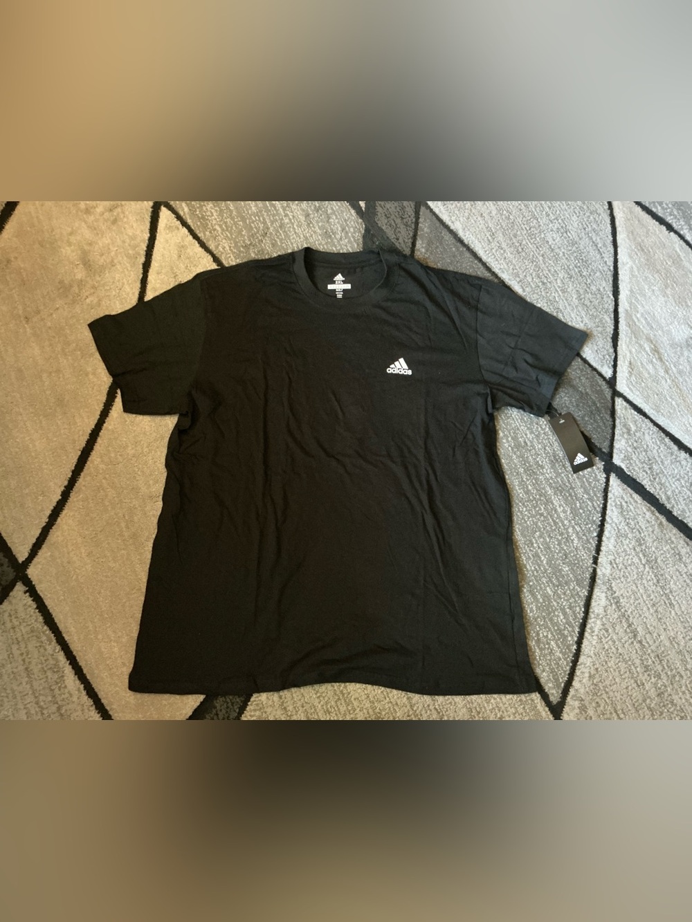 Size XXL  - Adidas Logo Golf Black Cotton Short Sleeve Tee Shirt
